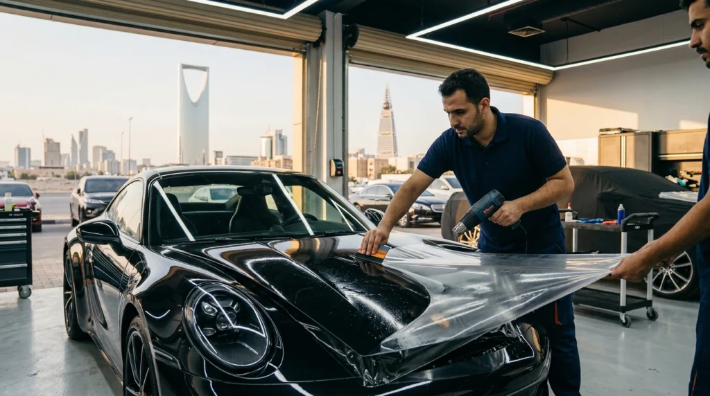 أفضل تركيب PPF في الرياض: دليلك لحماية طلاء السيارة من الخدوش والعوامل اليومية